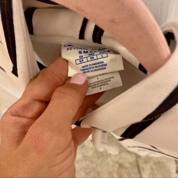 Champion Striped Hoodie NWT small - Picture 3 of 7